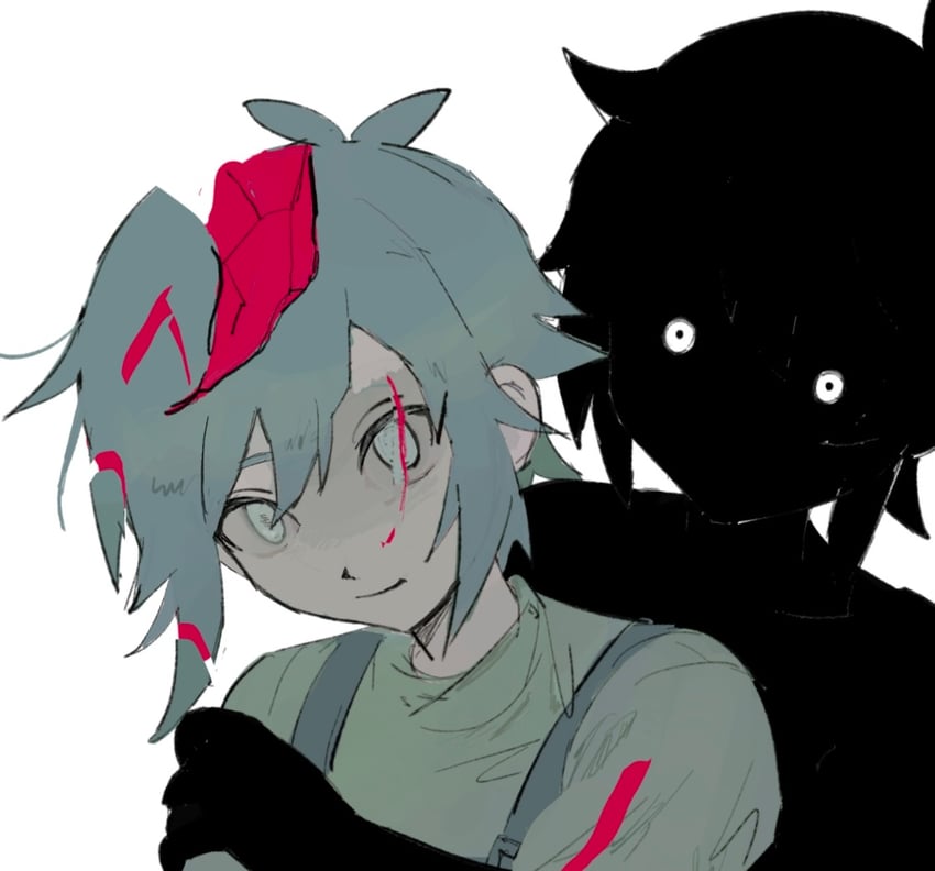basil and stranger (omori) drawn by sema_(vivaviva_02)