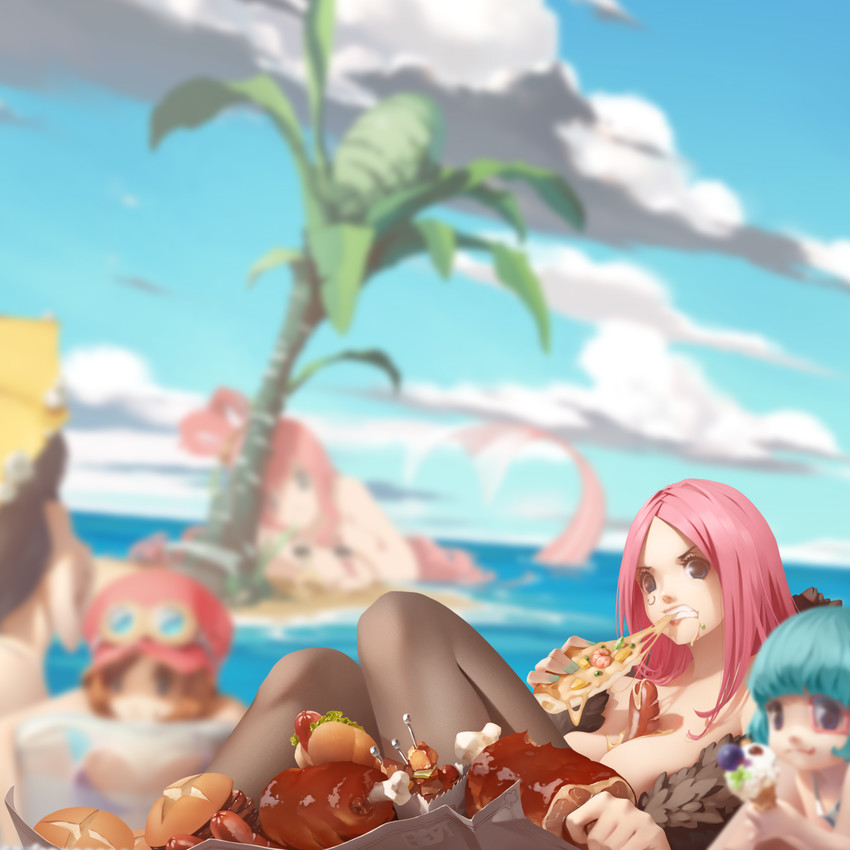 jewelry bonney, shirahoshi, koala, alvida, and sugar (one piece) drawn by b.bor