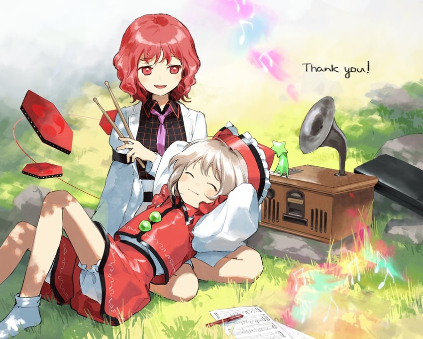 lyrica prismriver and horikawa raiko (touhou) drawn by kaigen_1025