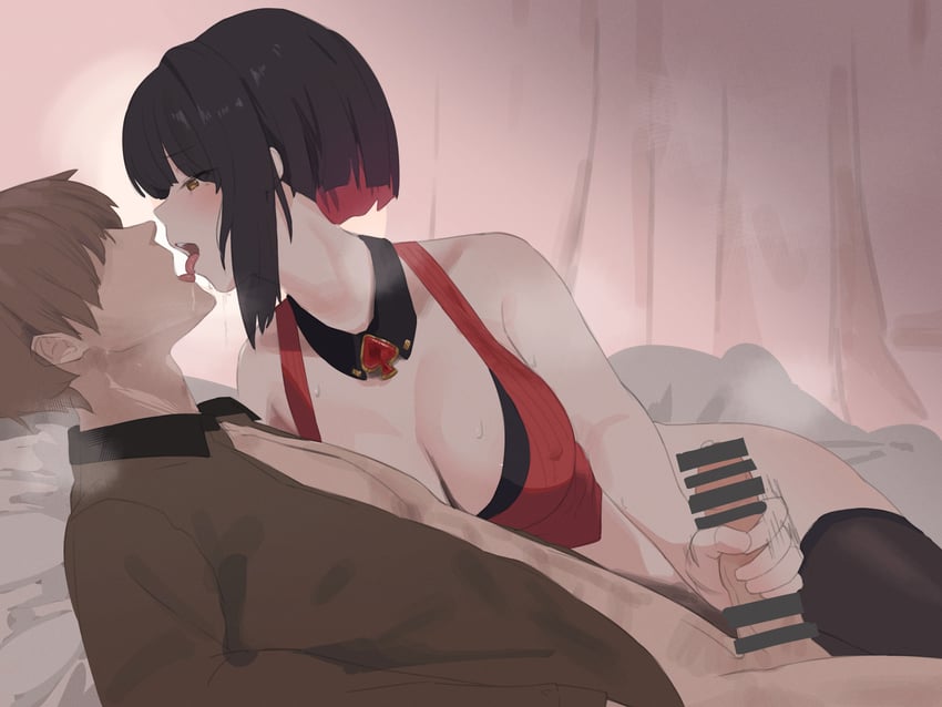 commander and rouge (goddess of victory: nikke) drawn by mochimochi_peparonipi