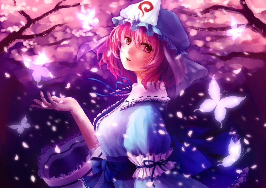 saigyouji yuyuko (touhou) drawn by nora_(le-chat-noir)