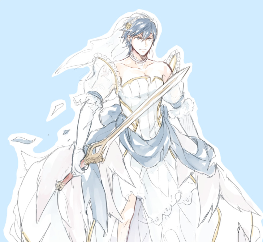chrom and lucina (fire emblem and 2 more) drawn by rjsin