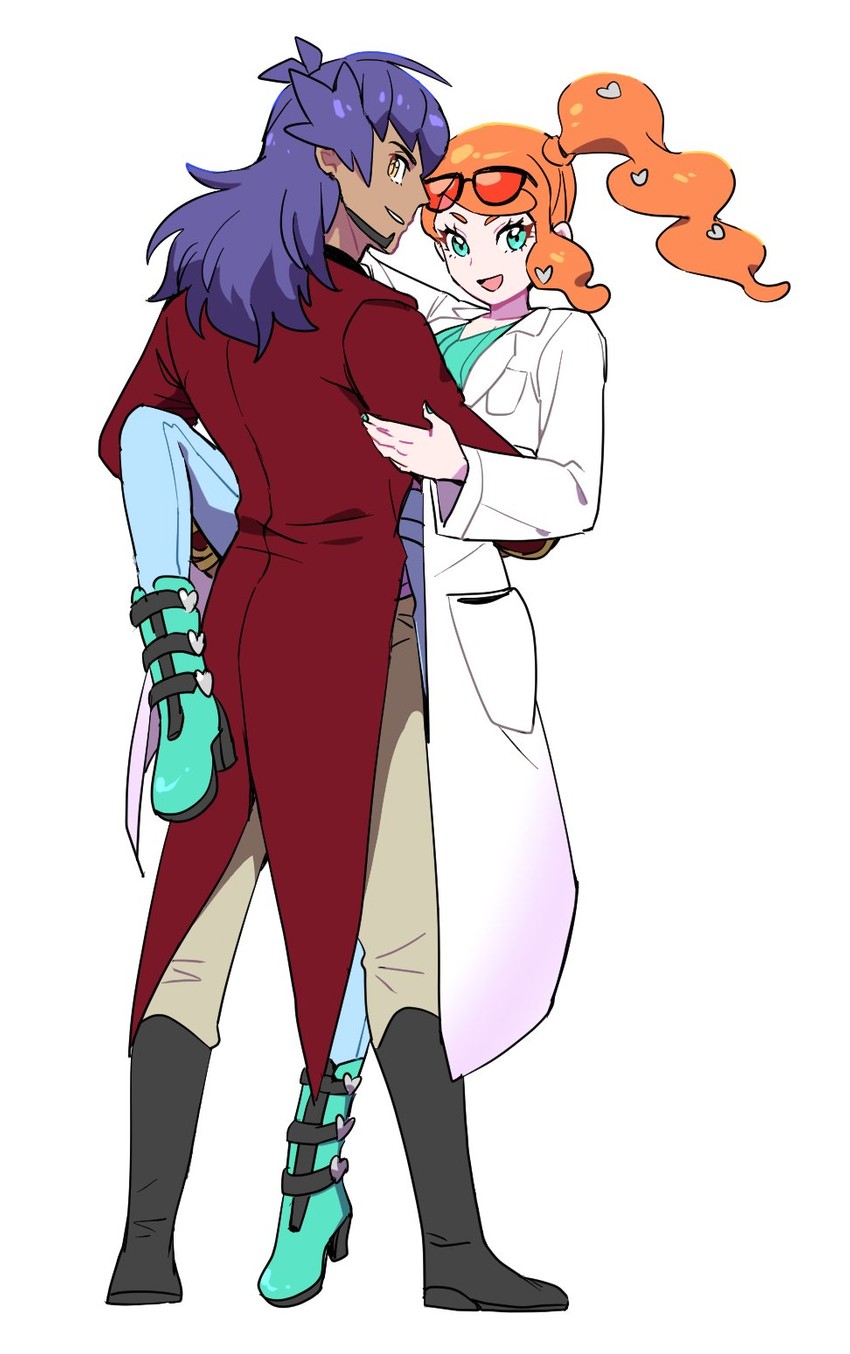 leon and sonia (pokemon and 1 more) drawn by dede_(qwea_00000)