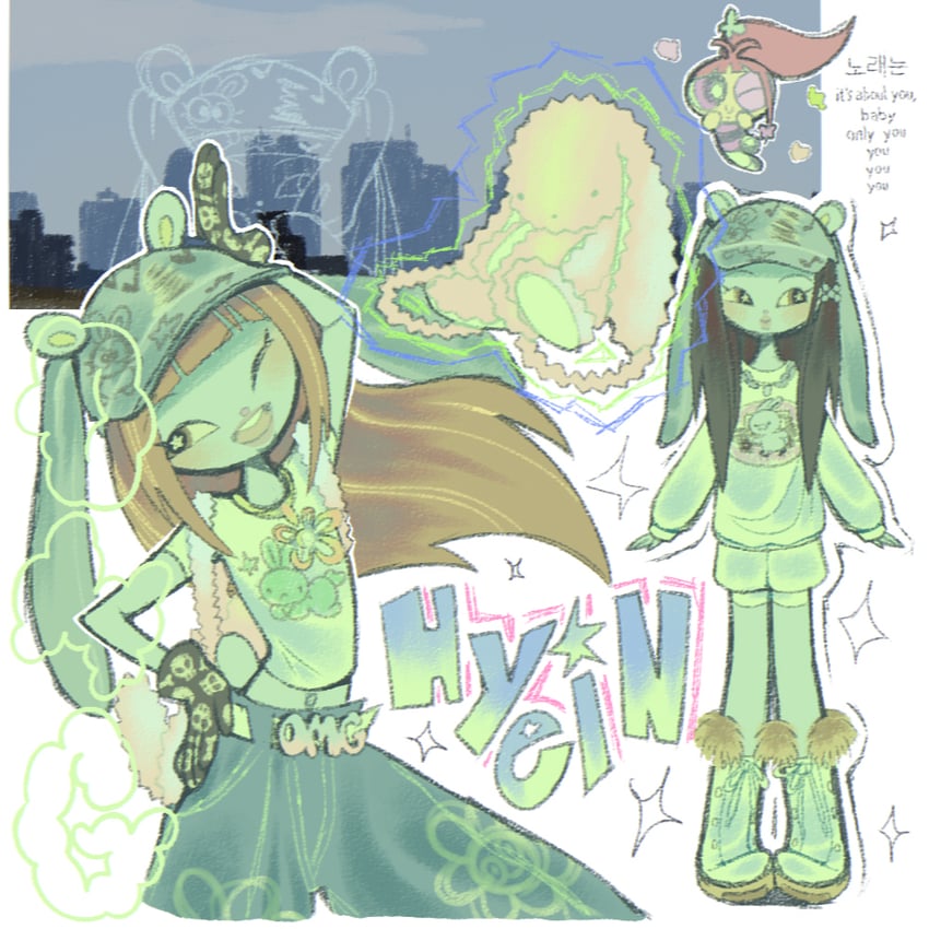 hyein (real life and 2 more) drawn by tomi_(t4p10c4_)