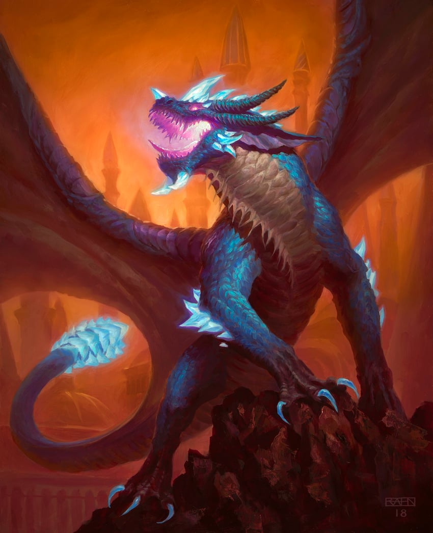 kalecgos (warcraft and 2 more) drawn by chris_rahn