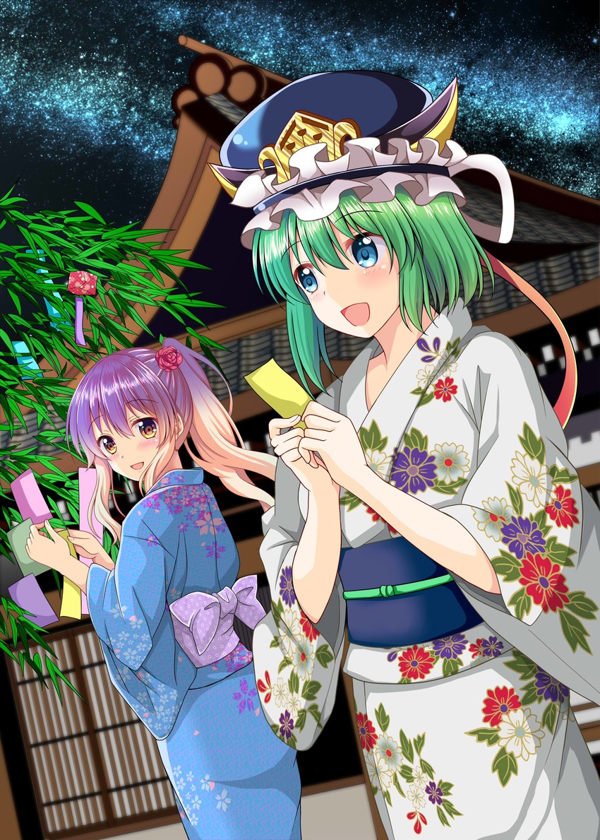 hijiri byakuren and shiki eiki (touhou) drawn by ougi_(ihayasaka)