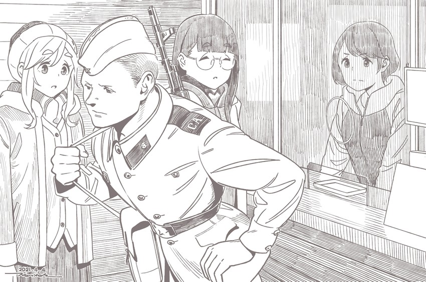 inuyama aoi and toba minami (yurucamp) drawn by horikou