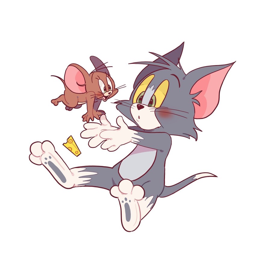 tom and jerry (tom and jerry) drawn by yes_cheese