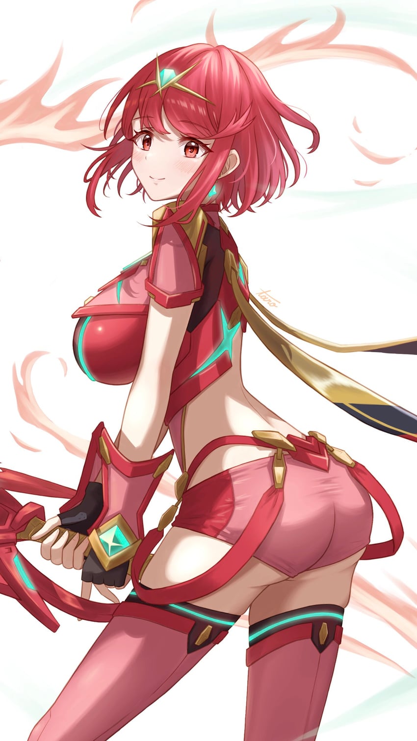 pyra (xenoblade chronicles and 1 more) drawn by taro_(peach_taro51)
