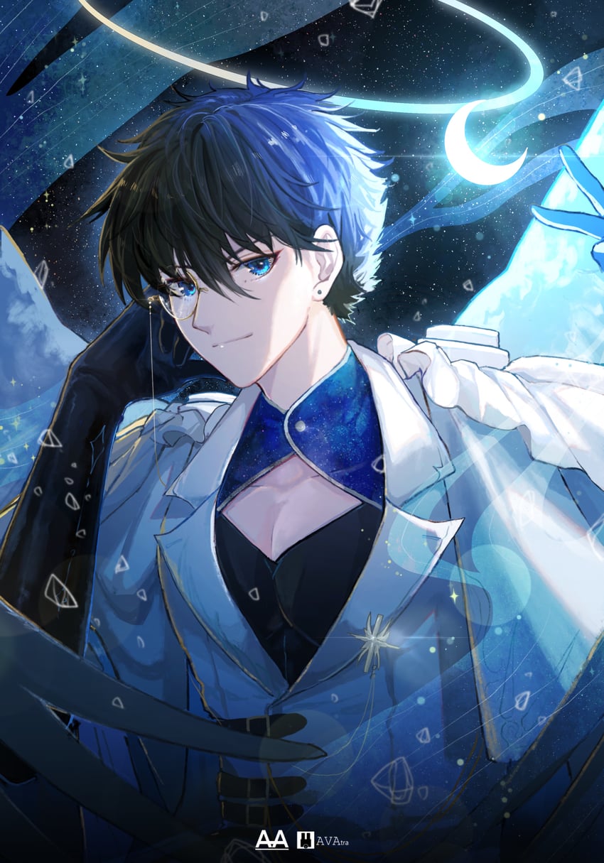 kaitou kid and kuroba kaito (meitantei conan and 1 more) drawn by avatra