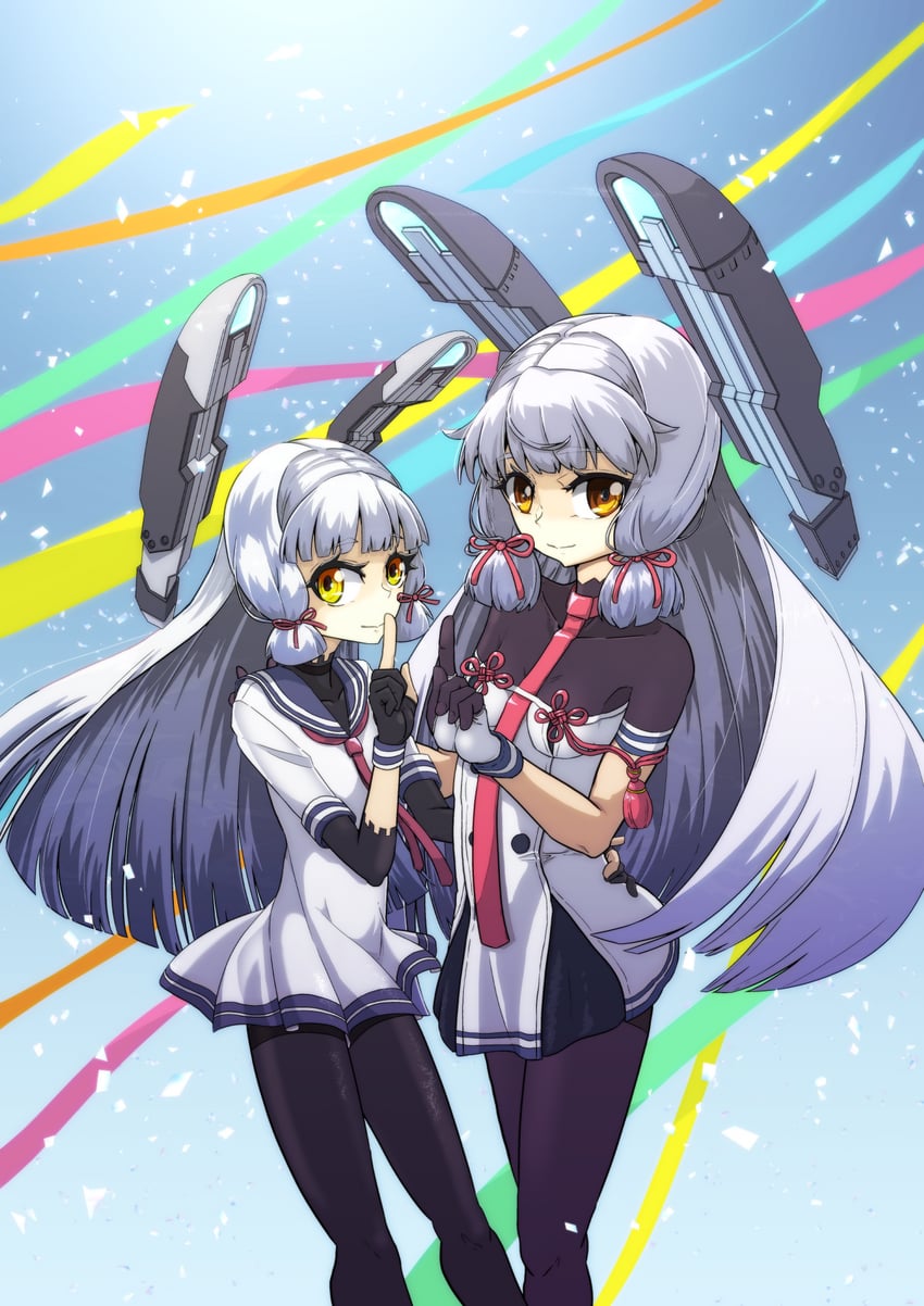 murakumo and murakumo kai ni (kantai collection) drawn by donguri_(kino4405)