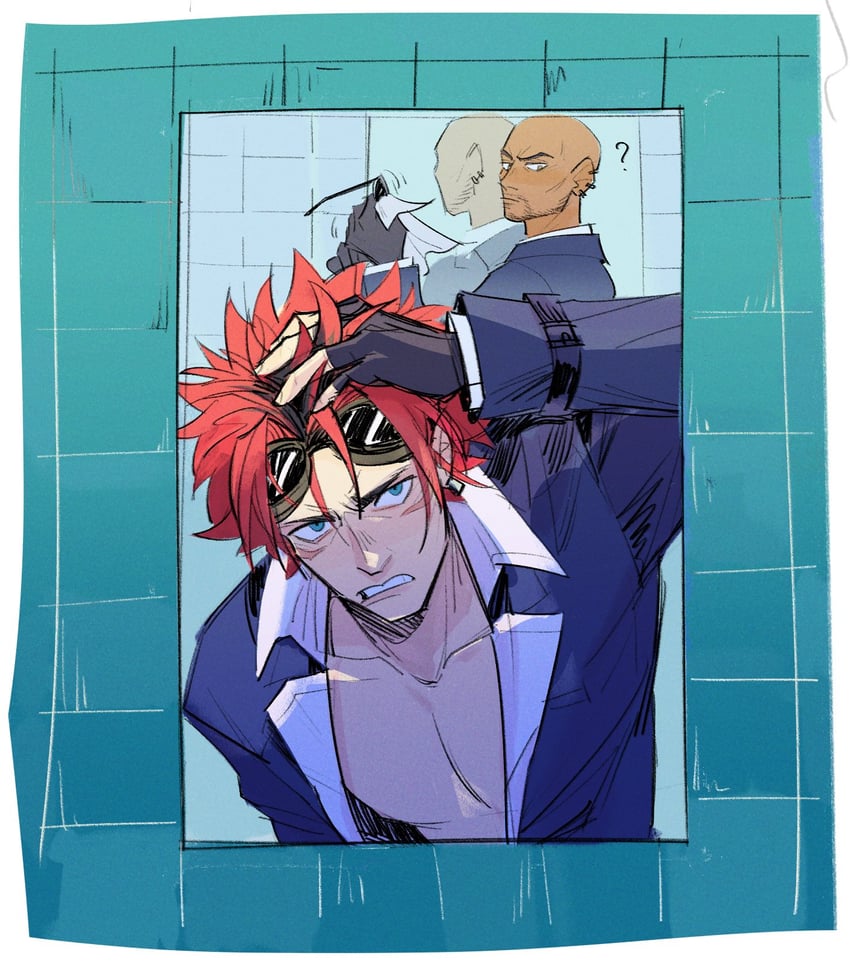 reno and rude (final fantasy and 2 more) drawn by unlckdrat