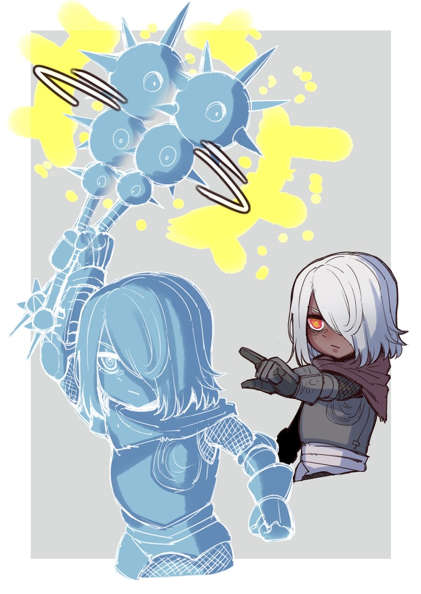 tarnished, solaria, and mimic tear (original and 1 more) drawn by ebonyxh
