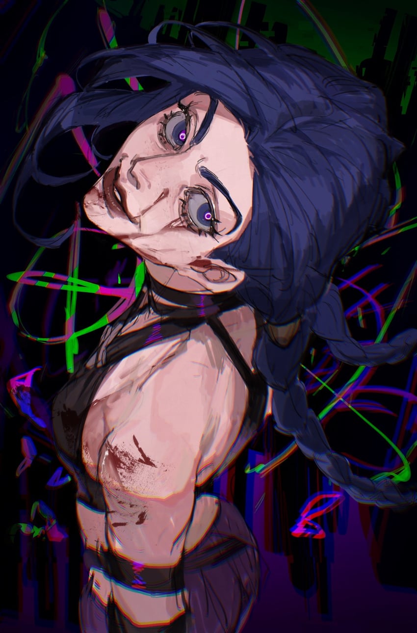 jinx and arcane jinx (league of legends and 1 more) drawn by puppetjackmj