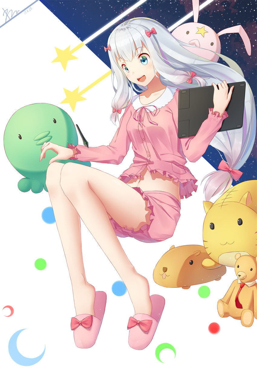 izumi sagiri and comet-kun (eromanga sensei and 1 more) drawn by ji_dao_ji