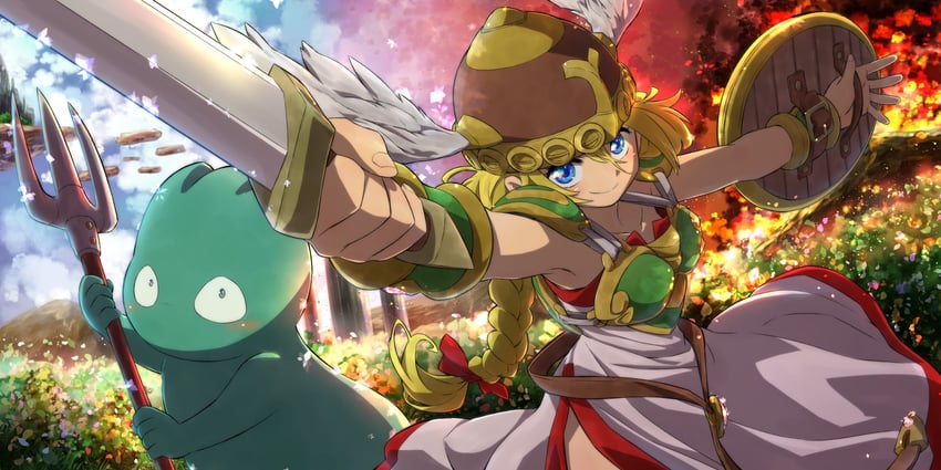 valkyrie and krino sandra (valkyrie no densetsu) drawn by ko_akuman