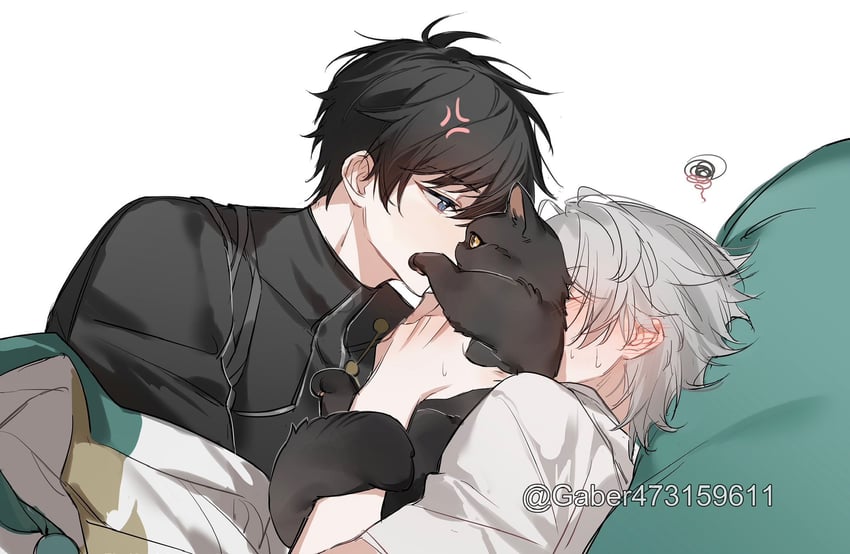 trailblazer, caelus, and dan heng (honkai and 1 more) drawn by gaber473159611