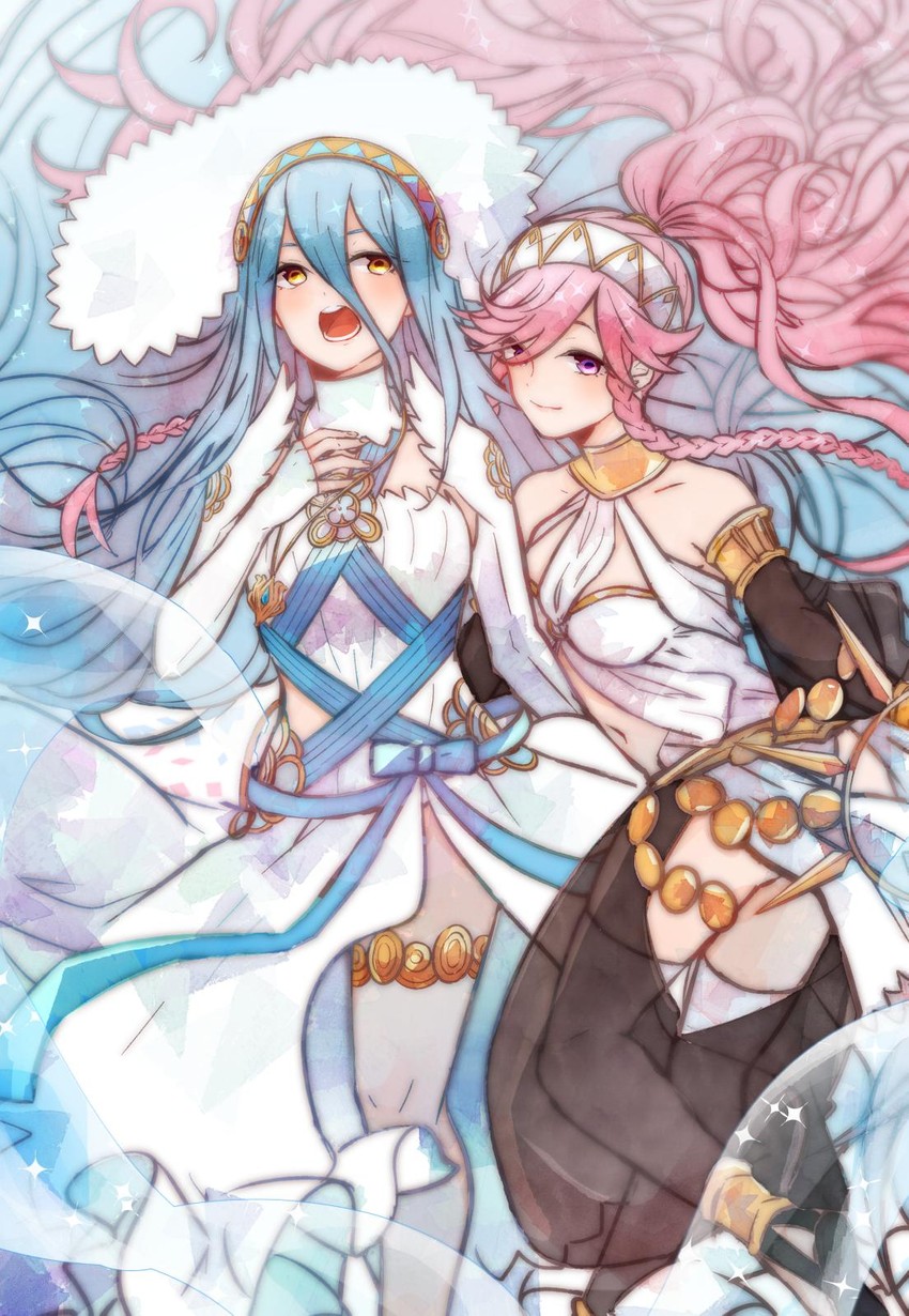 azura and olivia (fire emblem and 2 more) drawn by hzokki