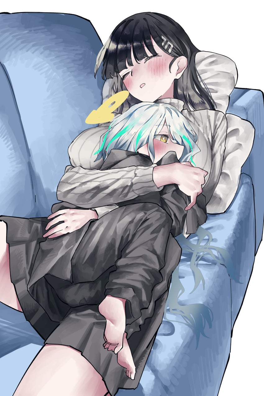 sensei, rio, and female sensei (blue archive) drawn by vivo_(vivo_sun_0222)