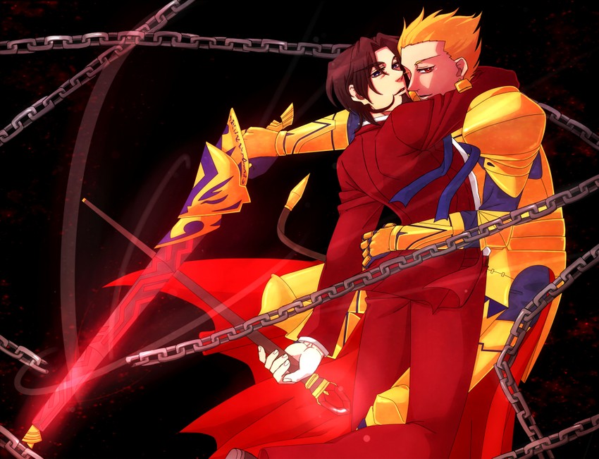 gilgamesh and tohsaka tokiomi (fate and 1 more) drawn by machikuso