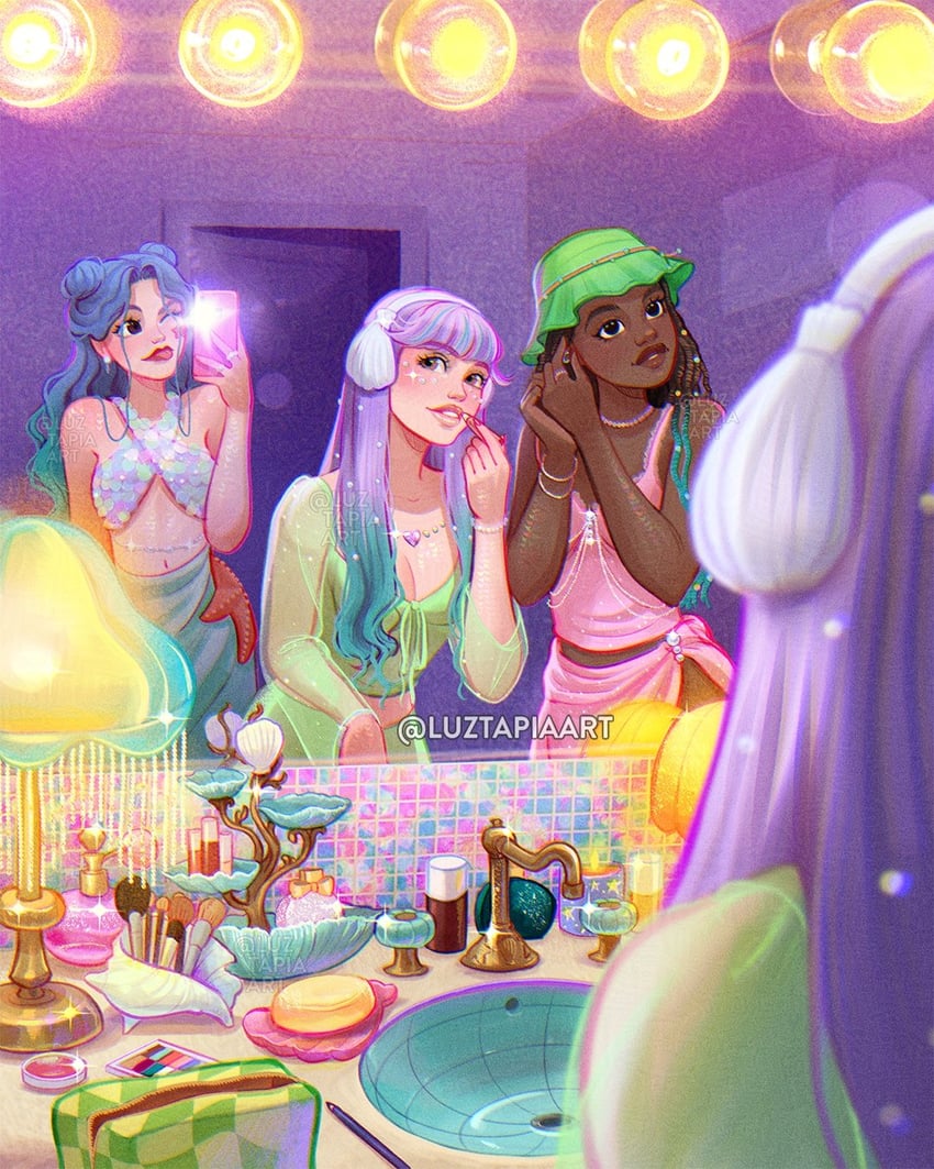 lila, victoria, and cora (original) drawn by luztapiaart