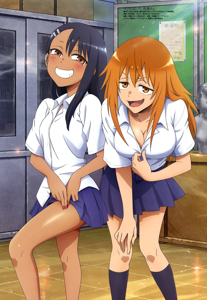 nagatoro hayase and gamou maki (megami magazine and 1 more) drawn by suzuki_misaki_(animator)