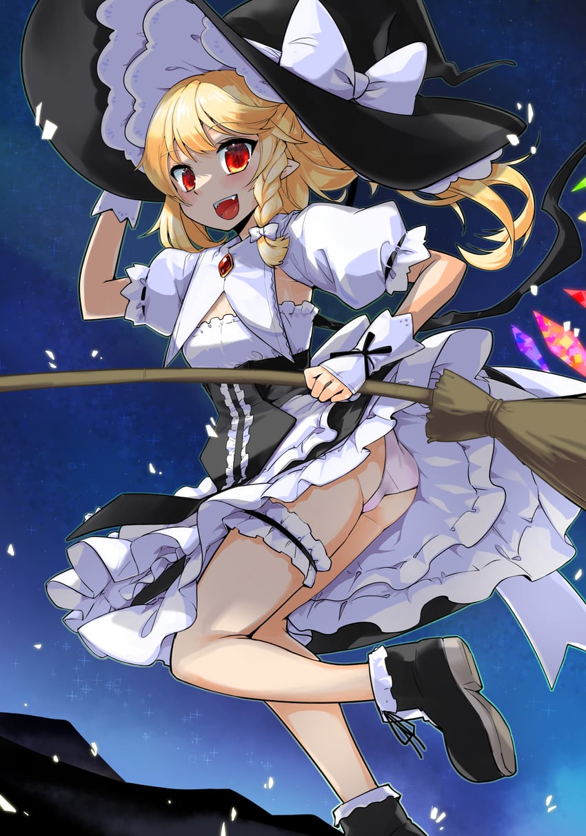 kirisame marisa and flandre scarlet (touhou) drawn by harry_(namayake)