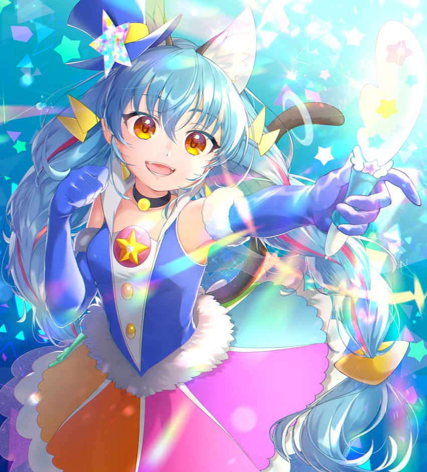 yuni and cure cosmo (precure and 1 more) drawn by yupiteru