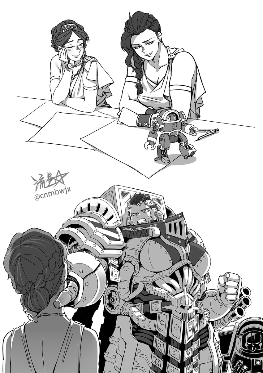 adeptus astartes, perturabo, and calliphone (warhammer 40k) drawn by ryuusei_(mark_ii)