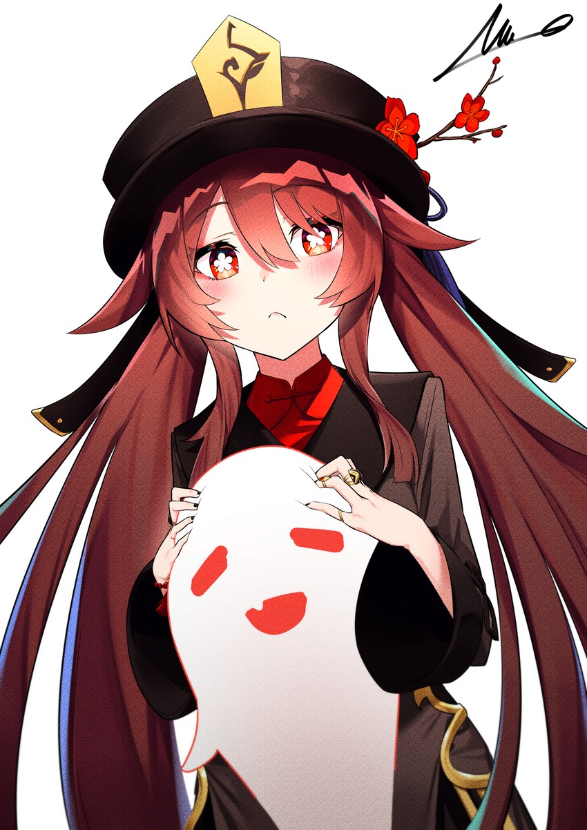 hu tao and boo tao (genshin impact) drawn by overlord_(overlord80000)