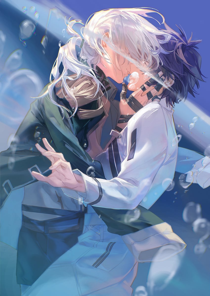 fujimaru ritsuka and edmond dantes (fate and 1 more) drawn by kuaile_xiaogou_(xin69476)