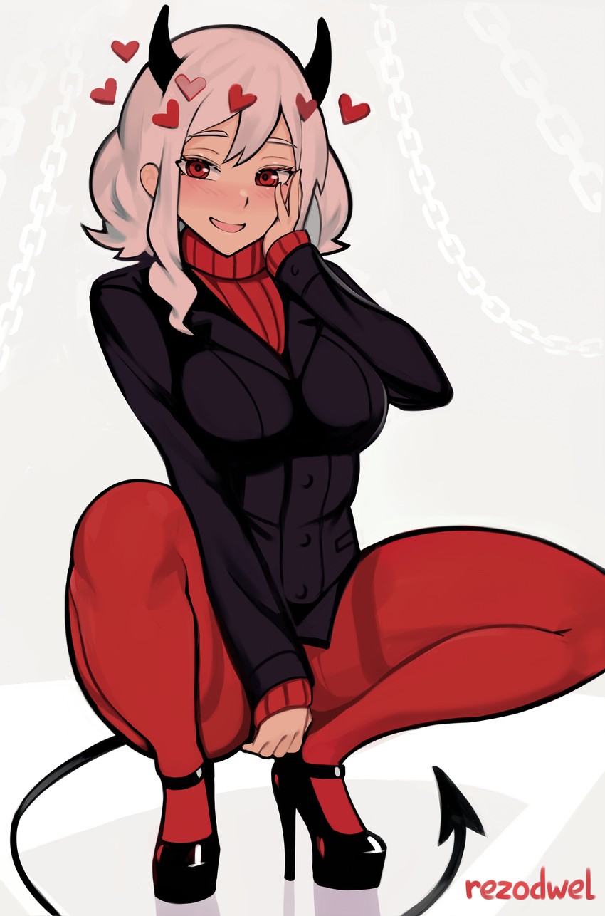 modeus (helltaker) drawn by rezodwel