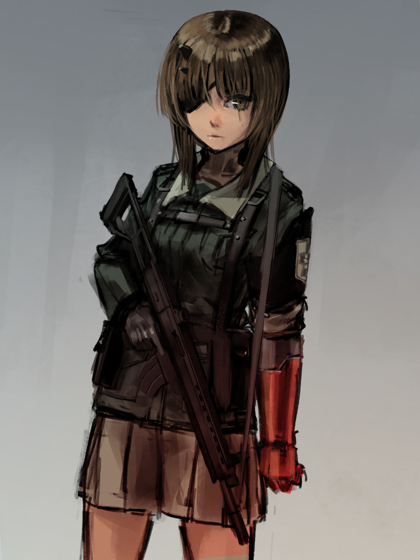nishizumi miho and venom snake (girls und panzer and 2 more) drawn by furukawa_herzer