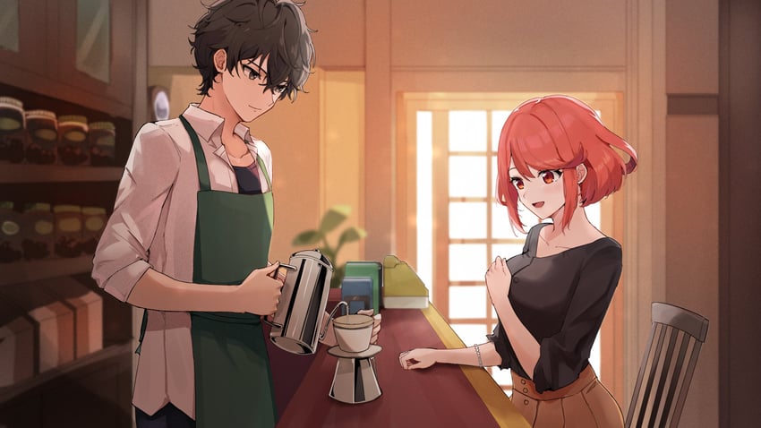 pyra and amamiya ren (persona and 4 more) drawn by inuisbink