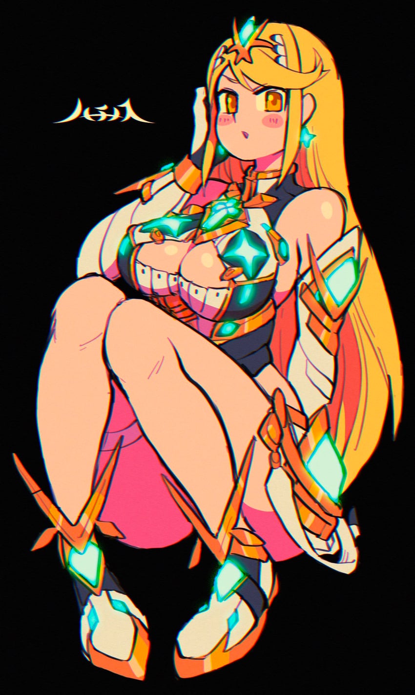 mythra (xenoblade chronicles and 1 more) drawn by hachinos_ssb