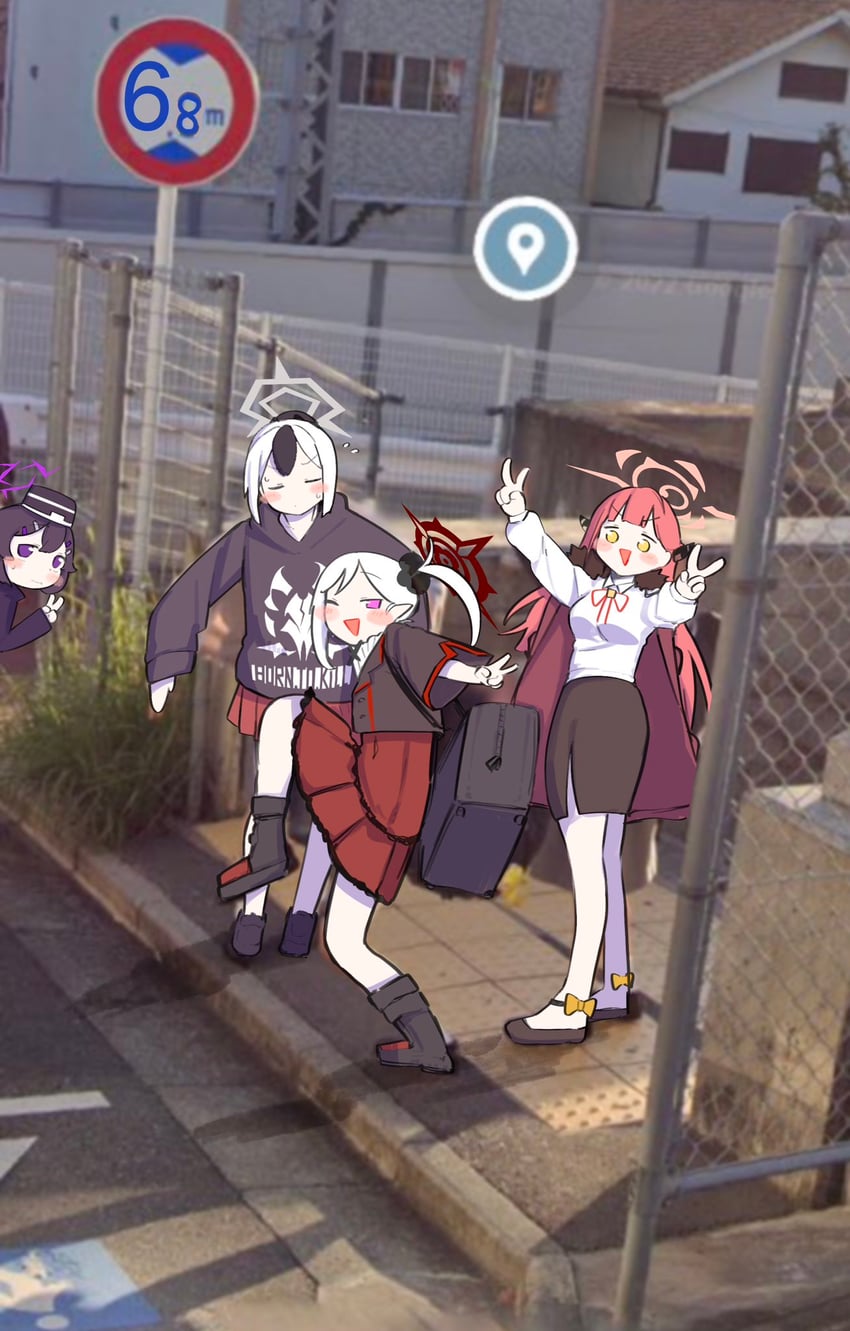 kayoko, aru, mutsuki, and haruka (blue archive) drawn by urode
