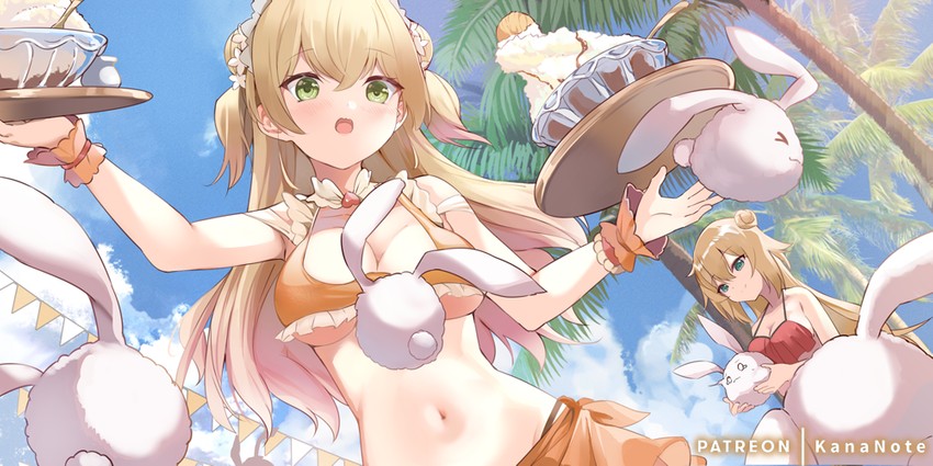 akai haato and momosuzu nene (hololive) drawn by mujinbensin