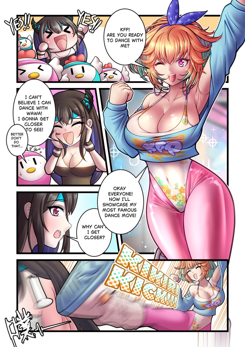 takanashi kiara, nerissa ravencroft, and kfp employee (hololive and 1 more) drawn by seapupu
