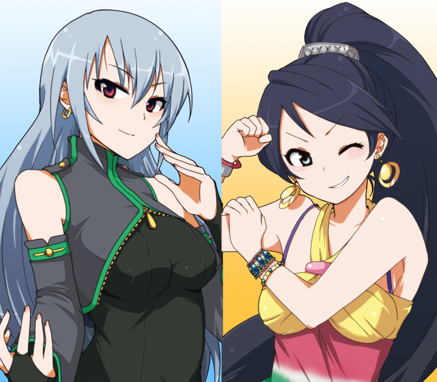 takamine noa and sugisaka umi (idolmaster and 1 more) drawn by kidachi