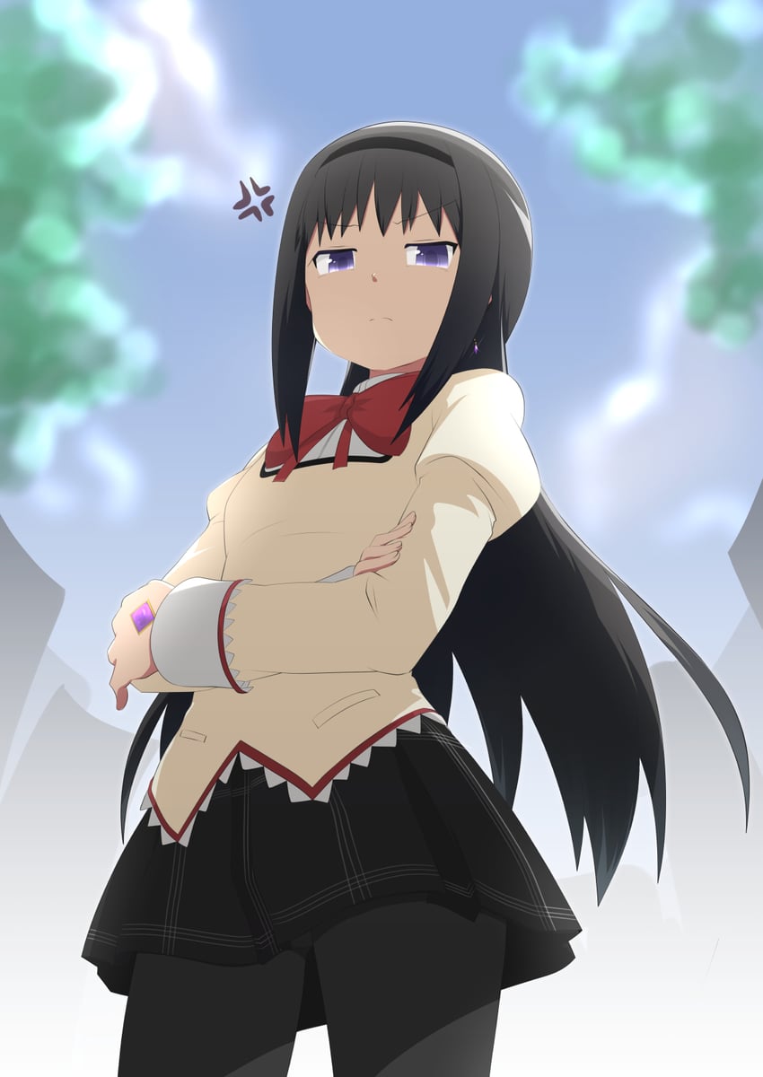 akemi homura (mahou shoujo madoka magica) drawn by rushou_kei