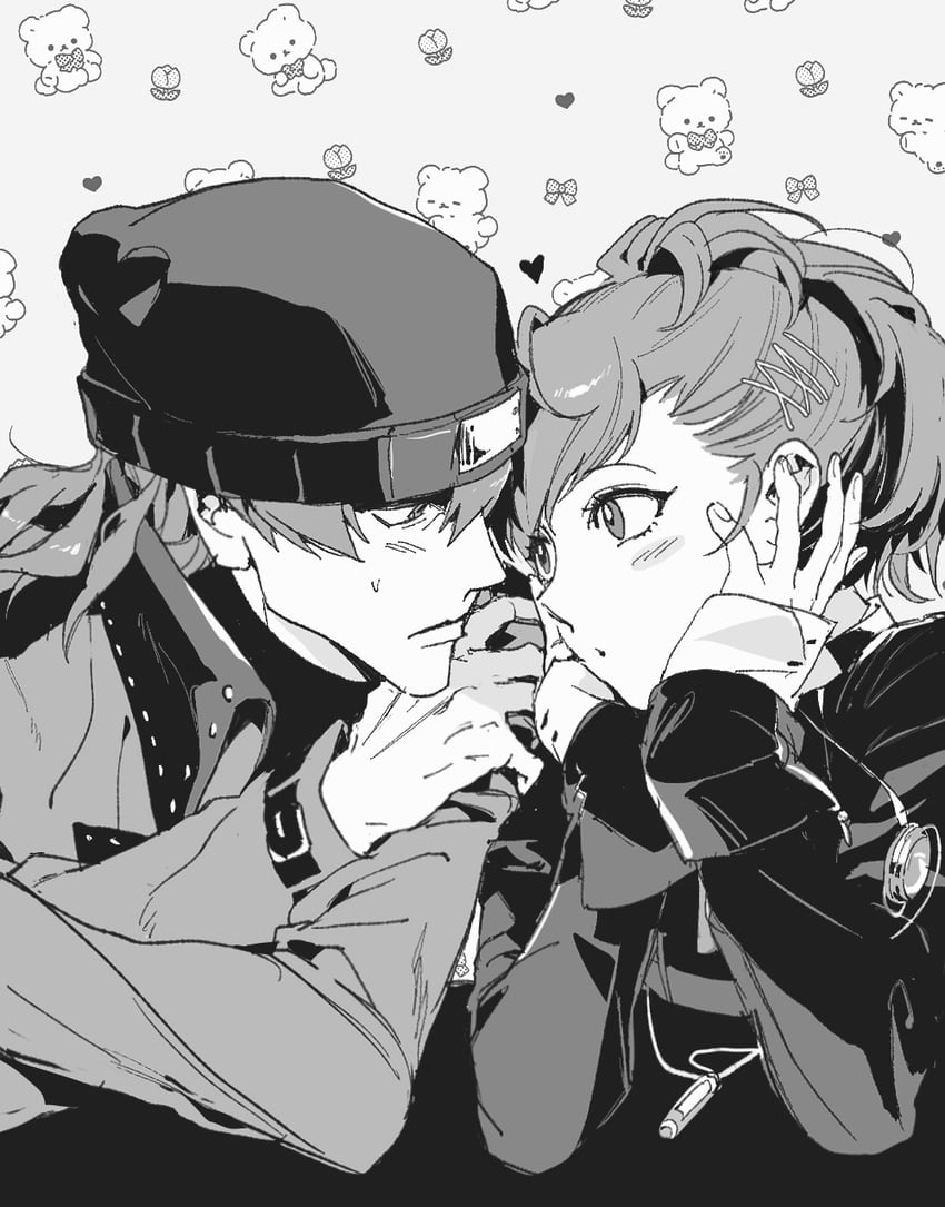 shiomi kotone and aragaki shinjirou (persona and 2 more) drawn by dangeroustaku