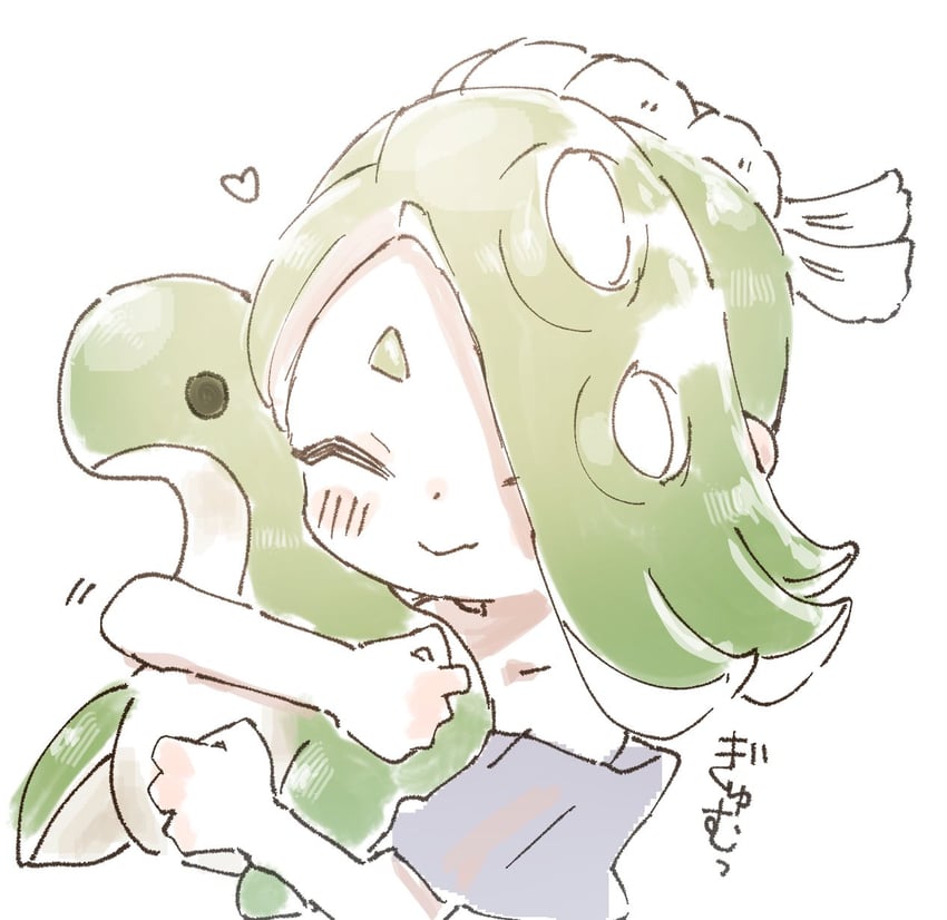 shiver and nessie (splatoon and 2 more) drawn by plum0o0