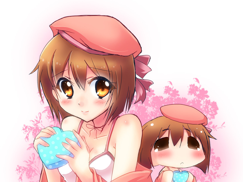 hagiwara yukiho and yukipo (idolmaster and 1 more) drawn by ryusei2u