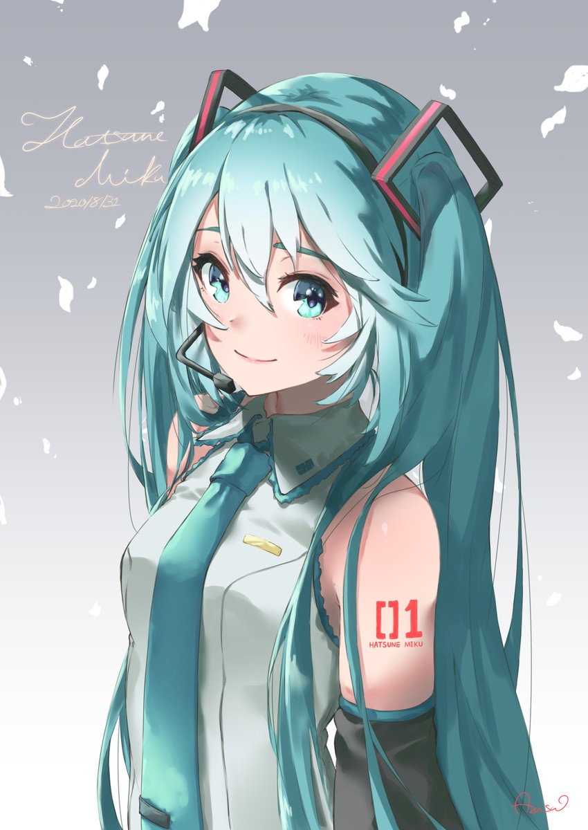 hatsune miku (vocaloid) drawn by azusa_(azunyan12)