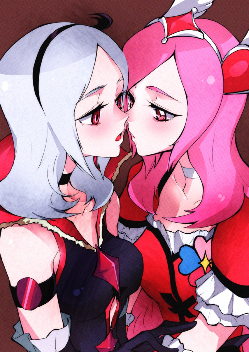 higashi setsuna, eas, and cure passion (precure and 1 more) drawn by tima