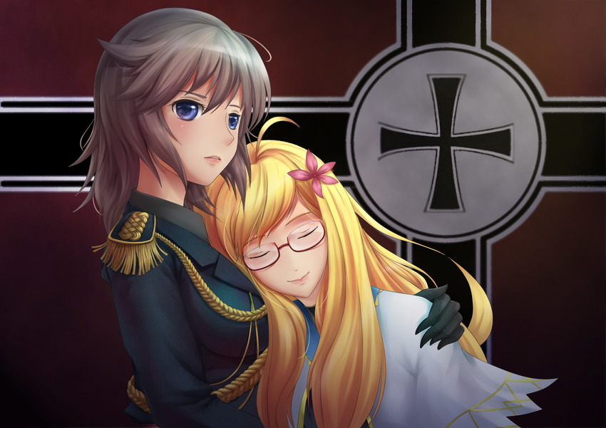 hood and bismarck (warship girls r) drawn by l.sy