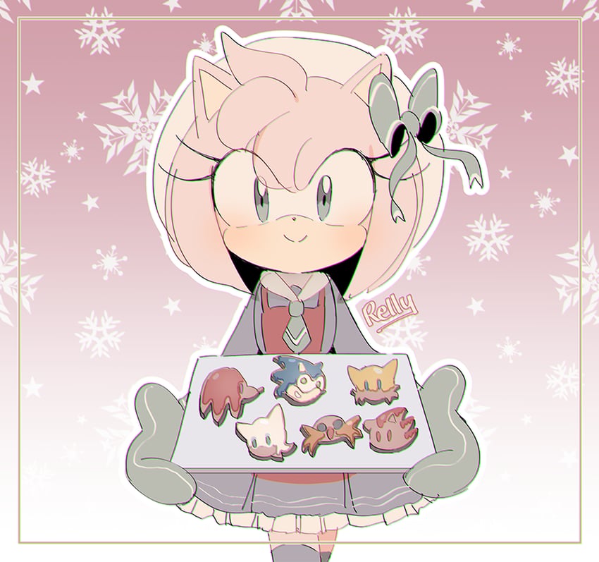 sonic the hedgehog, shadow the hedgehog, amy rose, rouge the bat, tails, and 2 more (sonic) drawn by rellyia