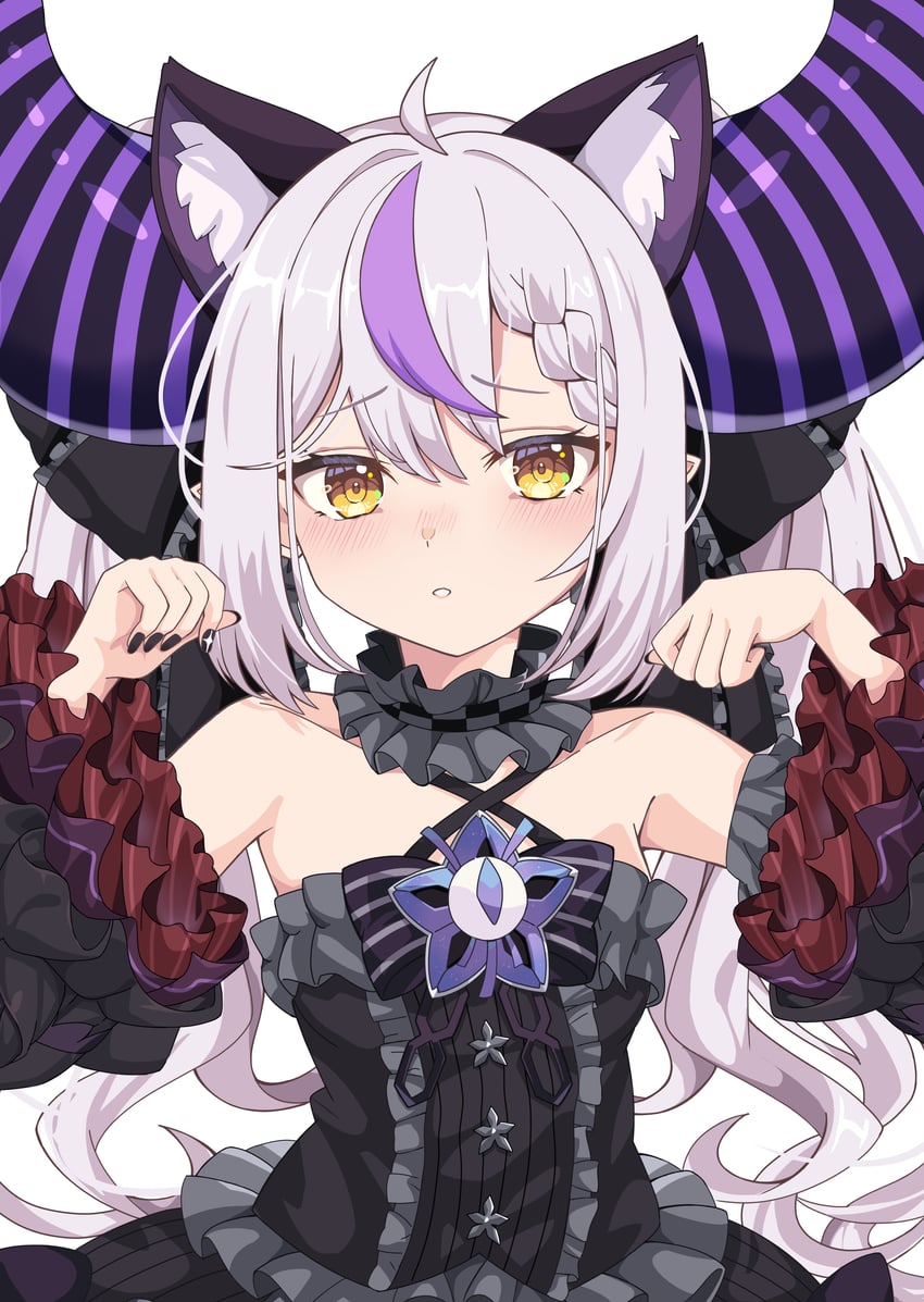 murasaki shion and la+ darknesss (hololive) drawn by kyabetsu_ningen
