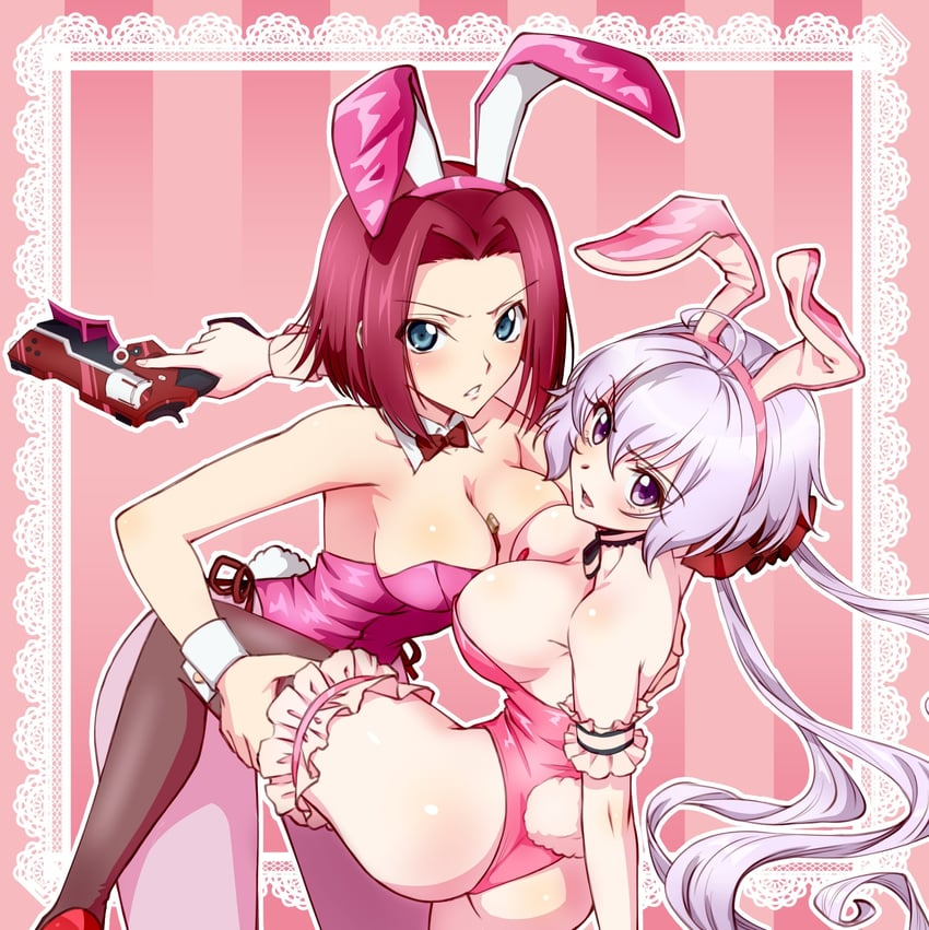 kouzuki kallen and yukine chris (code geass and 1 more) drawn by axia-chan