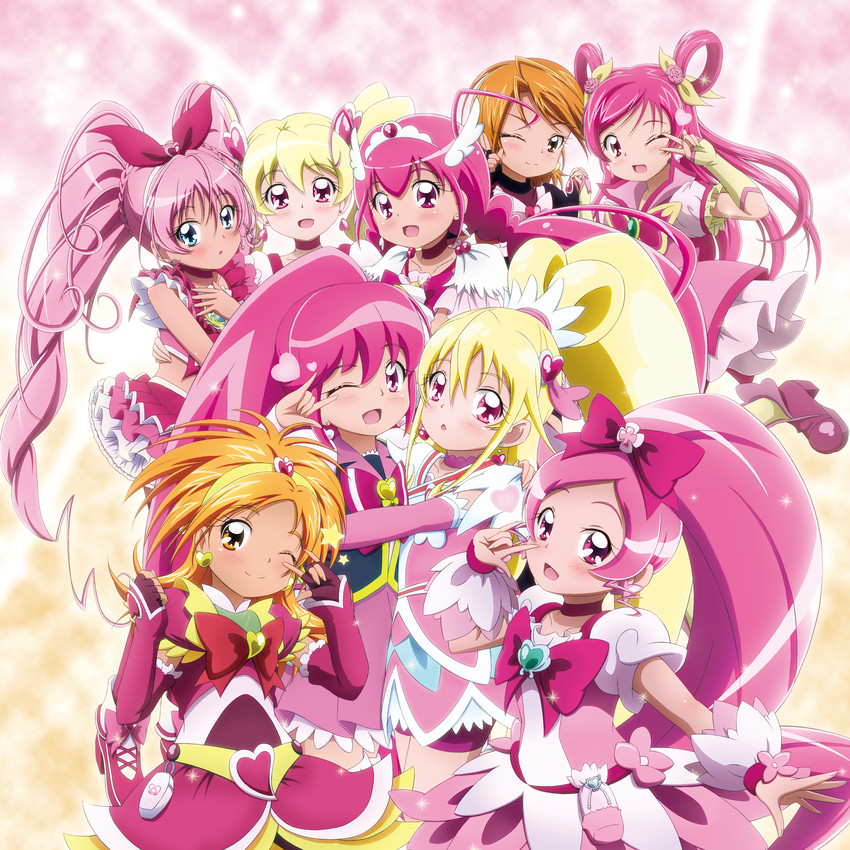houjou hibiki, aida mana, hoshizora miyuki, misumi nagisa, hanasaki tsubomi, and 13 more (precure and 11 more) drawn by kiyu_(doremi's_party)